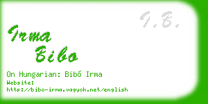 irma bibo business card